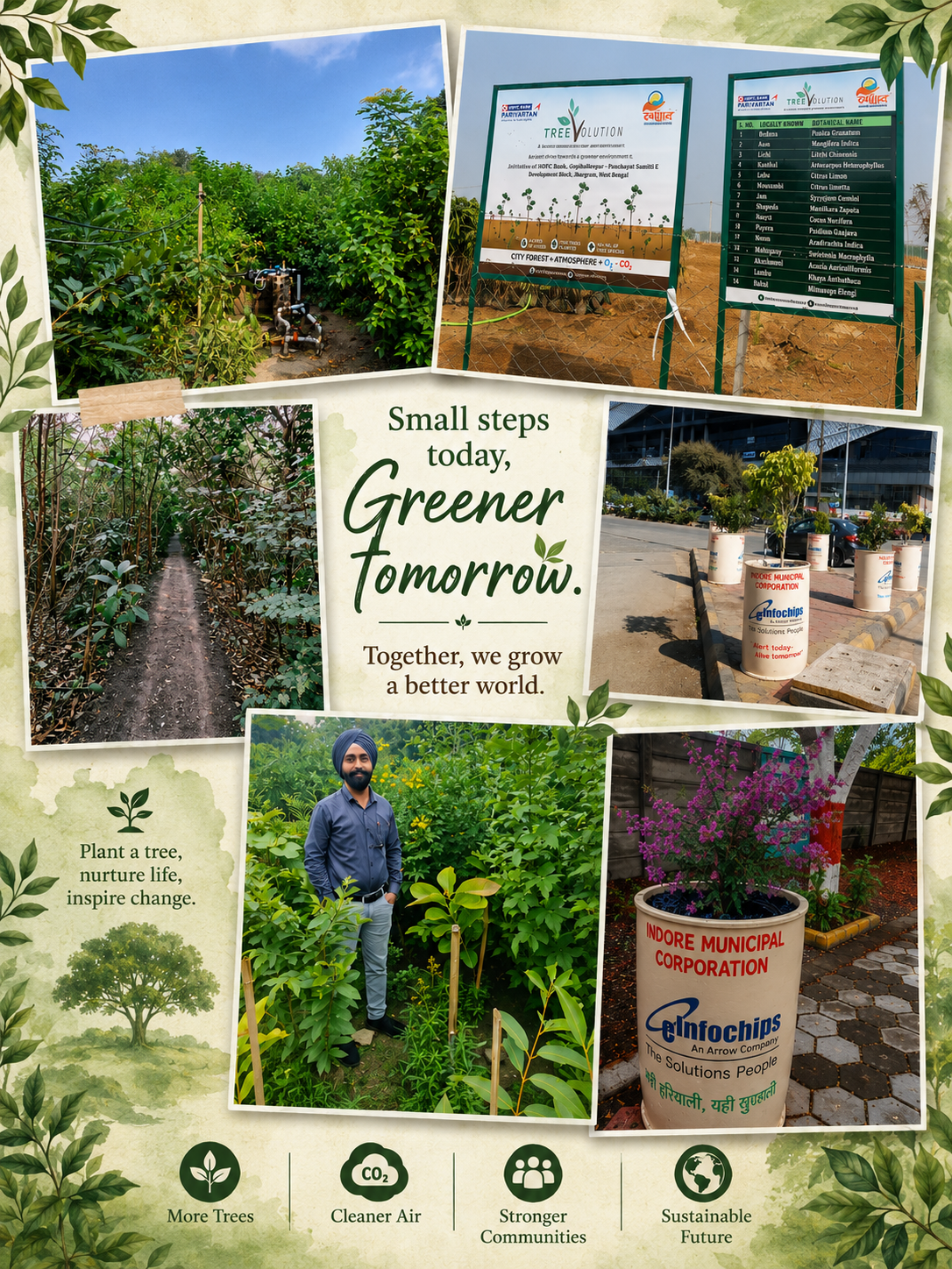 15,750 Saplings Planted Across Madhya Pradesh and West Bengal